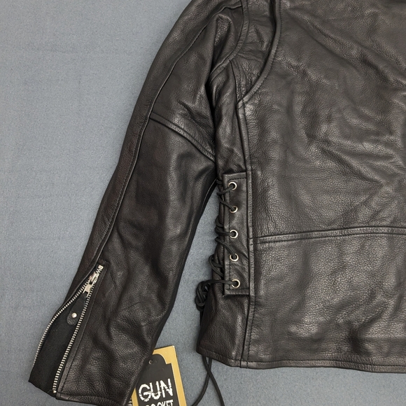 Milwaukee Riders Women's Leather Biker Jacket Size XL Asymmetrical - Picture 16 of 16